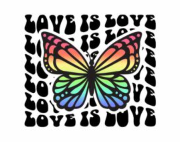 Love is Love Butterfly SVG Free