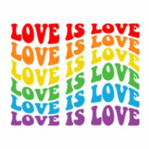 Love is Love Retro SVG Free
