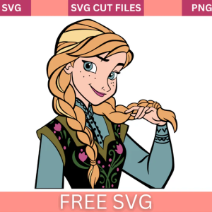 Disney Princess Anna Layered Frozen Svg Free