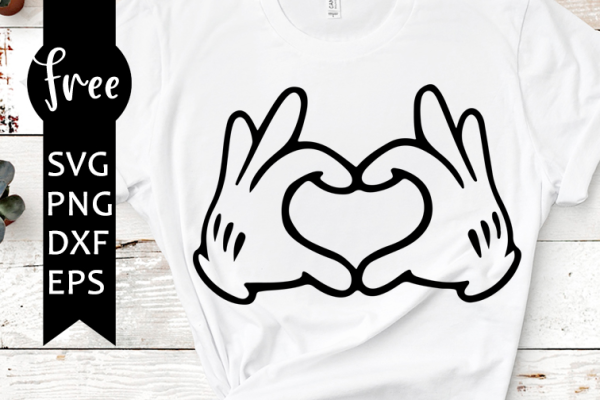 Mickey Heart Hands Svg Free