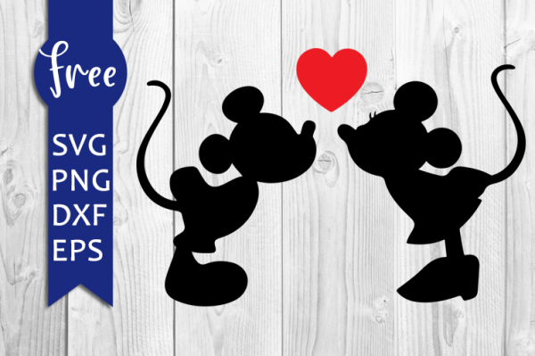 Mickey Minnie Kiss Svg Free