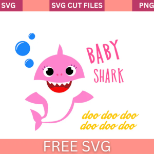 Baby Shark Girl Svg Free
